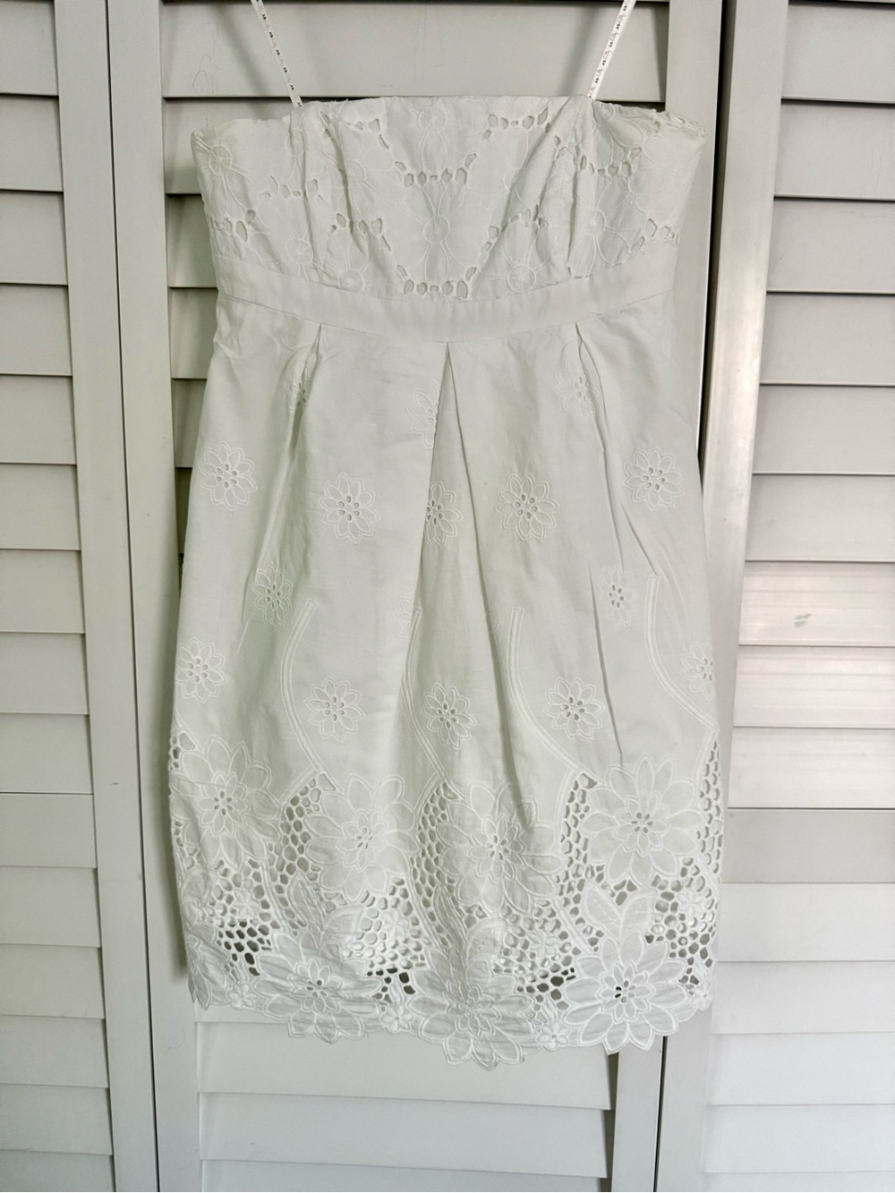 Lilly Pulitzer white eyelet strapless dress